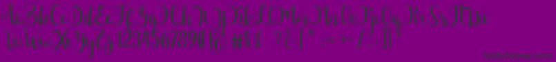Margarita Free-Schriftart – Schwarze Schriften auf violettem Hintergrund
