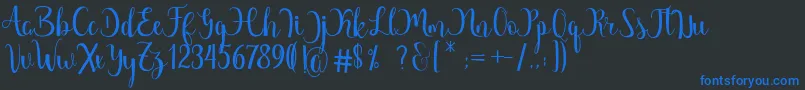 Margarita Free Font – Blue Fonts on Black Background
