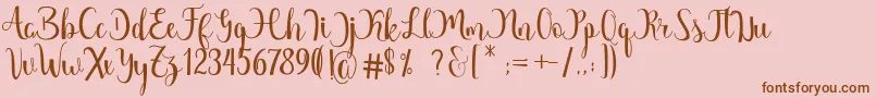Margarita Free Font – Brown Fonts on Pink Background