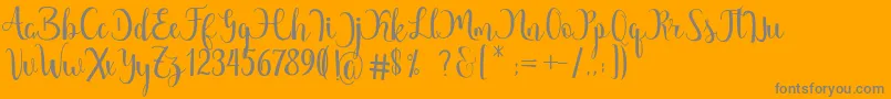 Margarita Free Font – Gray Fonts on Orange Background