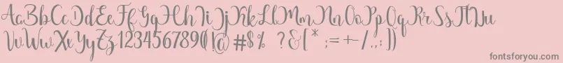 Margarita Free Font – Gray Fonts on Pink Background