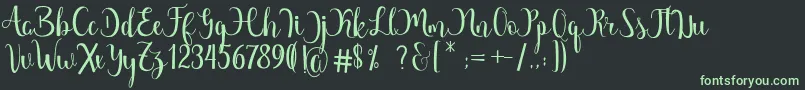 Шрифт Margarita Free – зелёные шрифты на чёрном фоне