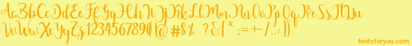 Margarita Free Font – Orange Fonts on Yellow Background