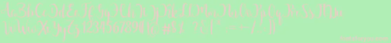 Margarita Free Font – Pink Fonts on Green Background