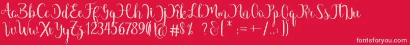 Margarita Free Font – Pink Fonts on Red Background