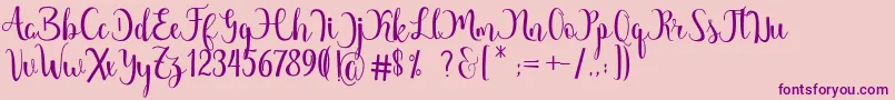Margarita Free Font – Purple Fonts on Pink Background