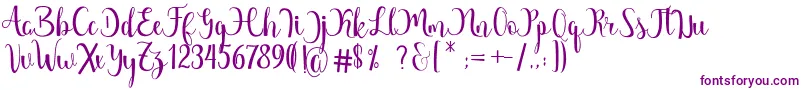 Margarita Free Font – Purple Fonts on White Background