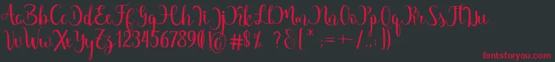 Шрифт Margarita Free – красные шрифты на чёрном фоне