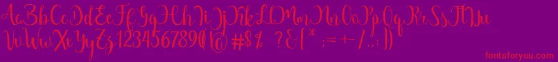 Margarita Free Font – Red Fonts on Purple Background