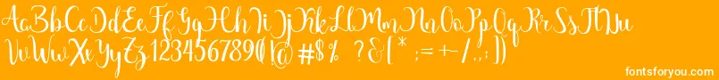 Margarita Free Font – White Fonts on Orange Background