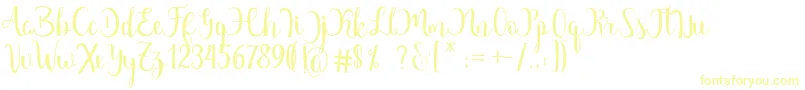 Шрифт Margarita Free – жёлтые шрифты