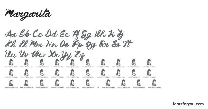 Шрифт Margarita – алфавит, цифры, специальные символы
