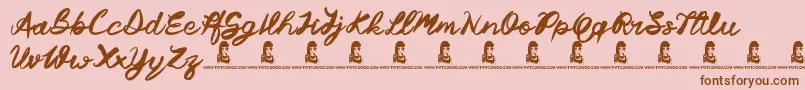 Margarita Font – Brown Fonts on Pink Background