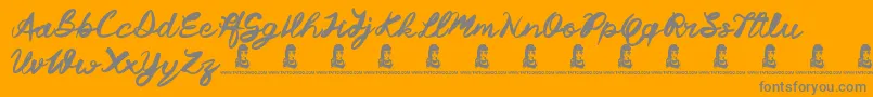 Margarita Font – Gray Fonts on Orange Background