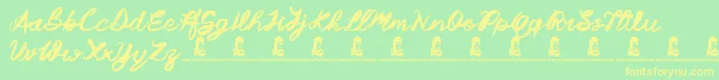 Margarita Font – Yellow Fonts on Green Background