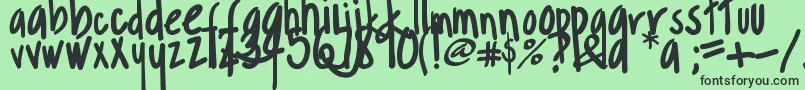 Margarosa Font – Black Fonts on Green Background