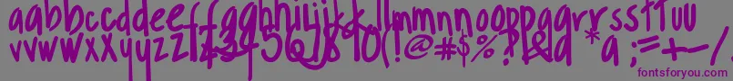 Шрифт Margarosa – фиолетовые шрифты на сером фоне