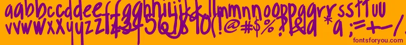Margarosa Font – Purple Fonts on Orange Background