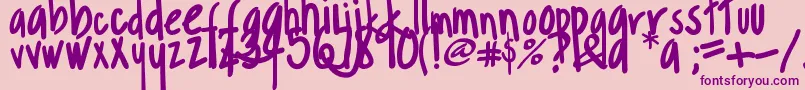 Margarosa Font – Purple Fonts on Pink Background