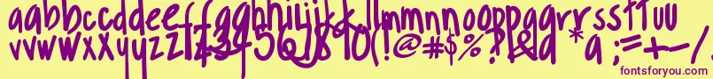 Margarosa Font – Purple Fonts on Yellow Background