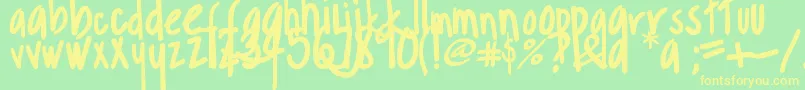 Margarosa Font – Yellow Fonts on Green Background