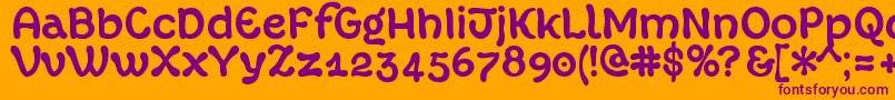 Margot Bold Font – Purple Fonts on Orange Background