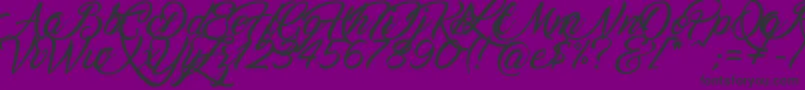 Marguerite Font – Black Fonts on Purple Background