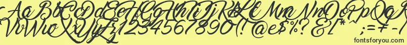 More about Marguerite Font Marguerite Font – Black Fonts on Yellow Background