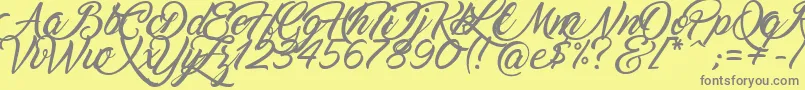 Marguerite Font – Gray Fonts on Yellow Background