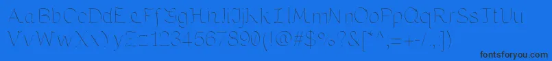 フォントMaria by KreativFont com – 黒い文字の青い背景