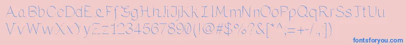 Maria by KreativFont com Font – Blue Fonts on Pink Background