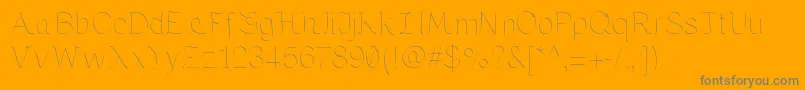 Maria by KreativFont com-Schriftart – Graue Schriften auf orangefarbenem Hintergrund
