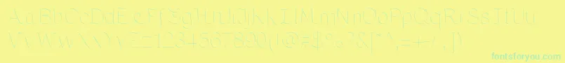 Maria by KreativFont com Font – Green Fonts on Yellow Background