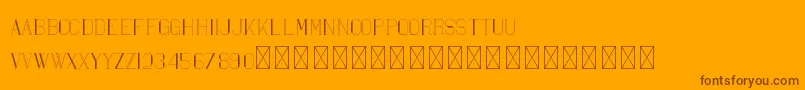 Maria PersonalUse-Schriftart – Braune Schriften auf orangefarbenem Hintergrund