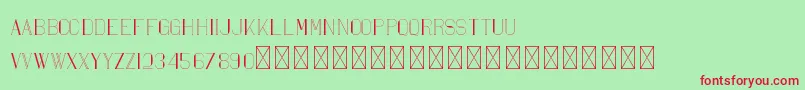 Maria PersonalUse Font – Red Fonts on Green Background