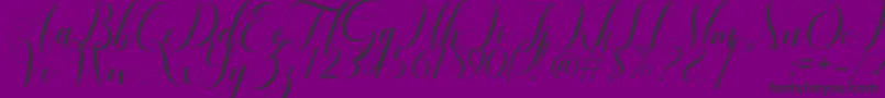 Mariana Oghawa-Schriftart – Schwarze Schriften auf violettem Hintergrund