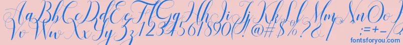 Mariana Oghawa Font – Blue Fonts on Pink Background