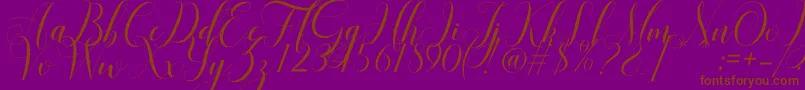 Mariana Oghawa Font – Brown Fonts on Purple Background