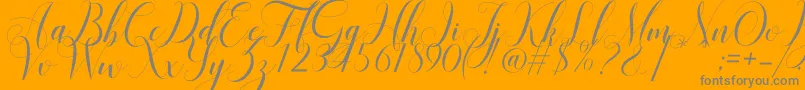 Mariana Oghawa Font – Gray Fonts on Orange Background