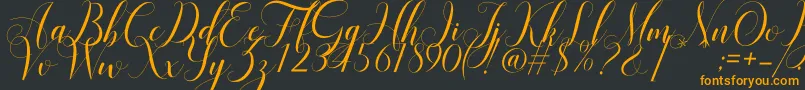 Mariana Oghawa Font – Orange Fonts on Black Background