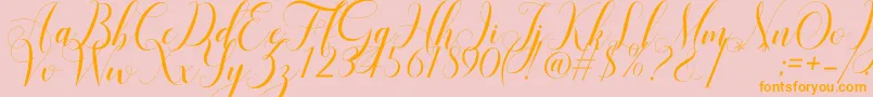 Mariana Oghawa Font – Orange Fonts on Pink Background