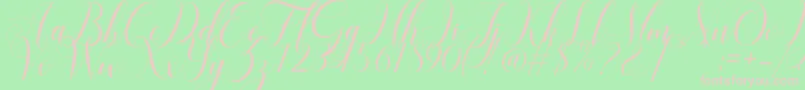 Mariana Oghawa Font – Pink Fonts on Green Background