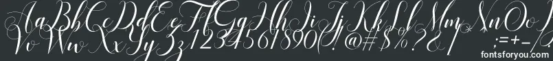 Mariana Oghawa Font – White Fonts on Black Background