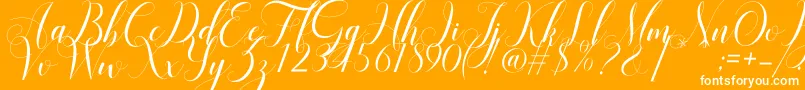 Mariana Oghawa Font – White Fonts on Orange Background