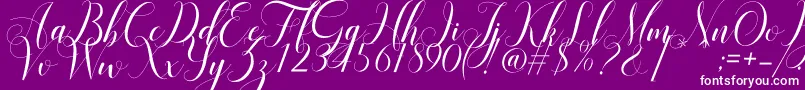 Mariana Oghawa-Schriftart – Weiße Schriften auf violettem Hintergrund