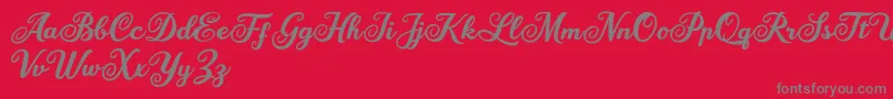 Mariane Lusia Font – Gray Fonts on Red Background