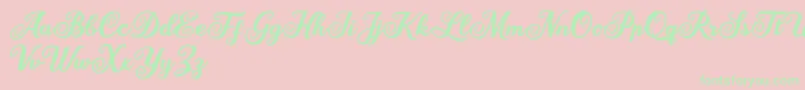 Mariane Lusia Font – Green Fonts on Pink Background