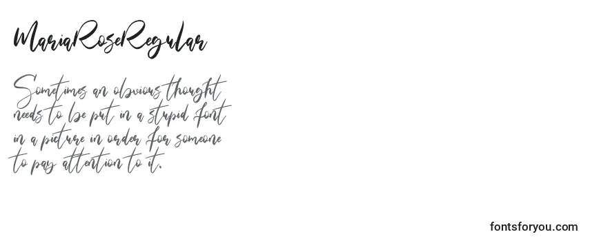 Schriftart MariaRoseRegular