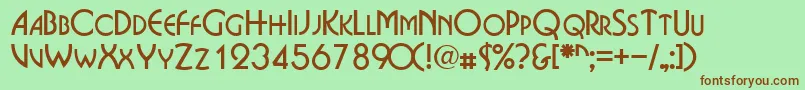 EpitomescapssskRegular Font – Brown Fonts on Green Background