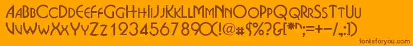 EpitomescapssskRegular Font – Brown Fonts on Orange Background